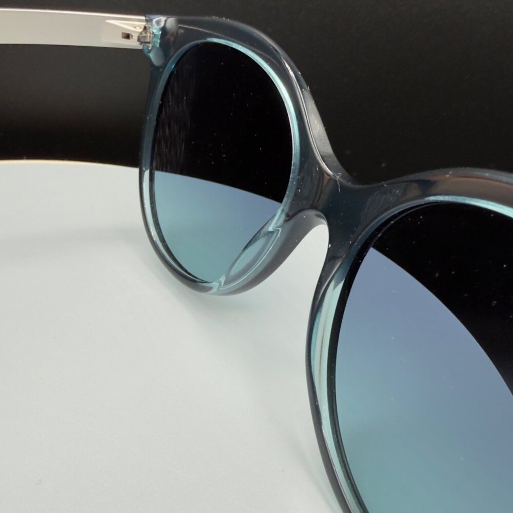 Tiffany & Co TF 4175B 8285/9S Black Cat Eye Sunglasses Blue Lens 55 19 140 READ - Picture 13 of 15